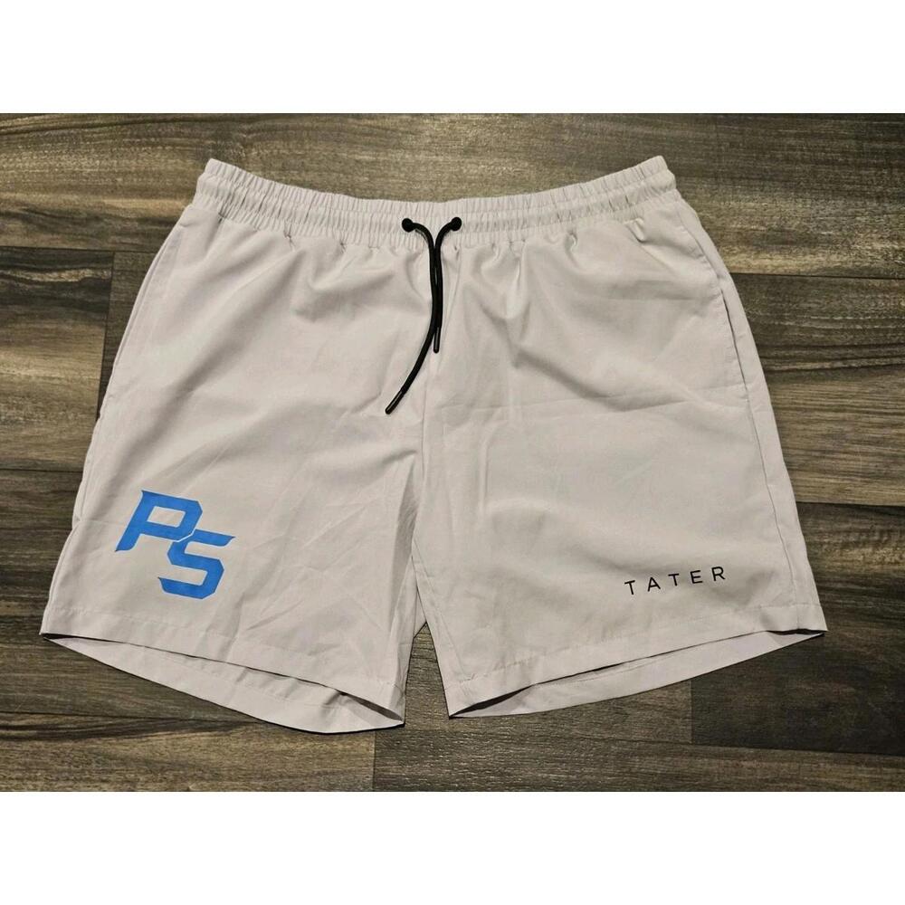 FUNDAMENTALS Tater Baseball Conditioning Shorts Gray Mens Size Large